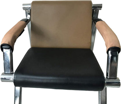 Wanty 2 Pieces Home Office Polyester Removable Durable Machine Washable Office Chair Armrest Slipcovers Covers Protect Armrests (Brown)