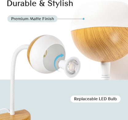 Solfres Patented Innovative Design Headboard Reading Light. No Drilling Golden Book Light for Bedtime Reading. Dimmable LED Book Reading Lamp with Bulb. Movable & Flexible, Black