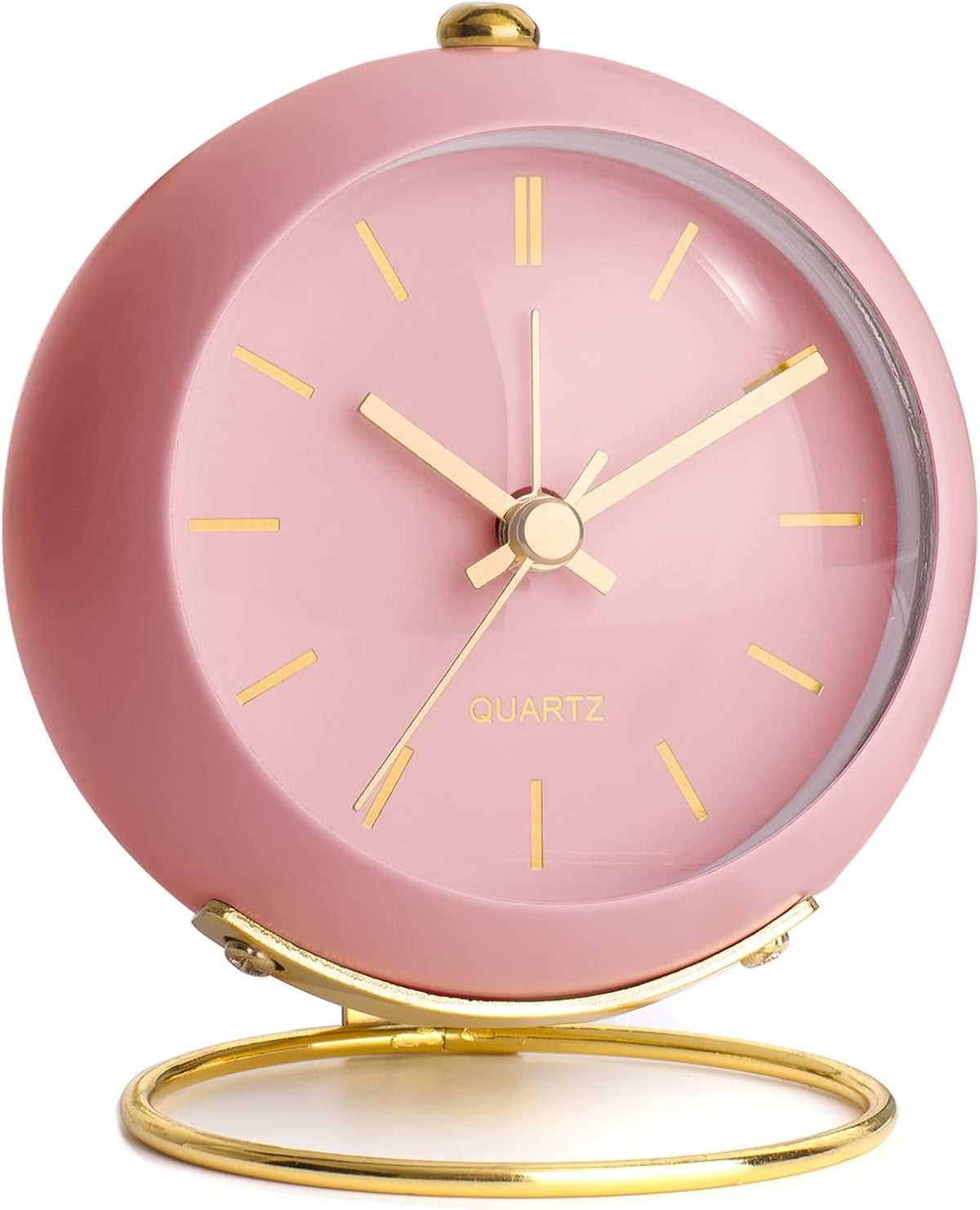 AYRELY® Battery Operated Analog Desk Alarm Clock with Light, Table Clock