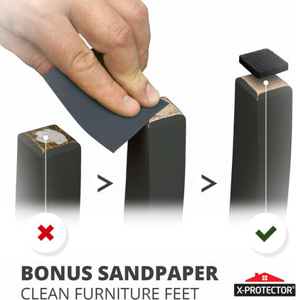 Felt Furniture Pads X-PROTECTOR 10 PCS - Premium 8” x 6” x 1/5” Heavy Duty | Beige Felt Sheets! Cut Large Furniture Pads to The Size You Need - The Best Felt Floor Protectors for Any Hard Floor!