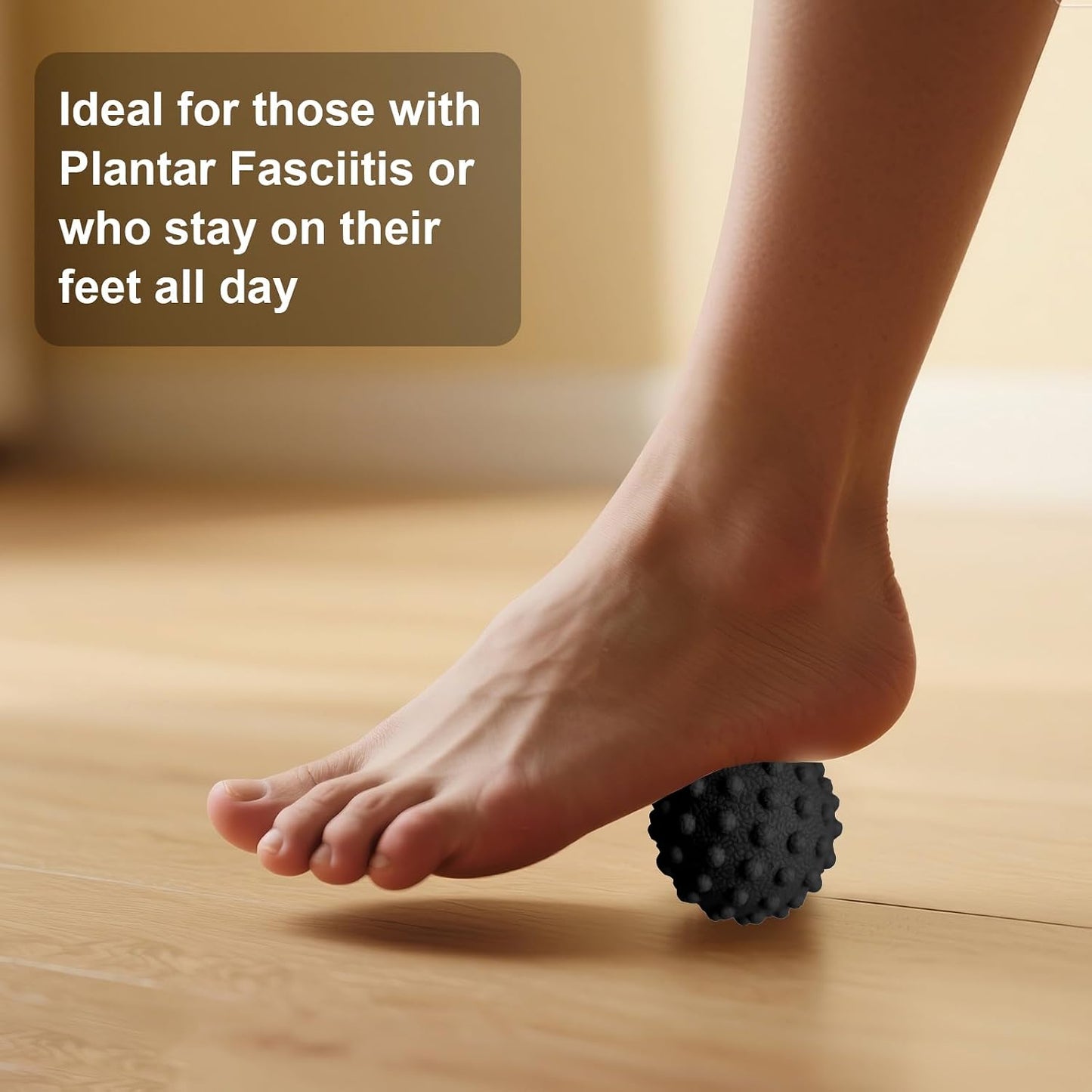 2PCS Firm Massage Lacrosse Balls for Myofascial Release, Muscle Knots, Trigger Point Therapy, Yoga Deep Tissue Massage, Foot Plantar Fasciitis, Muscle Soreness Massager Ball