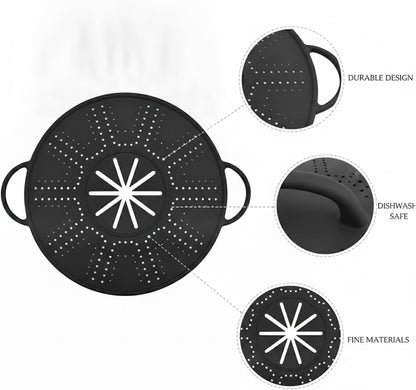 Silicone Pot Lid Spill Stopper, Flexible Cover for Pasta and Soup, Fits Most Round Pots, Easy Clean Kitchen Gadget (1 PC)
