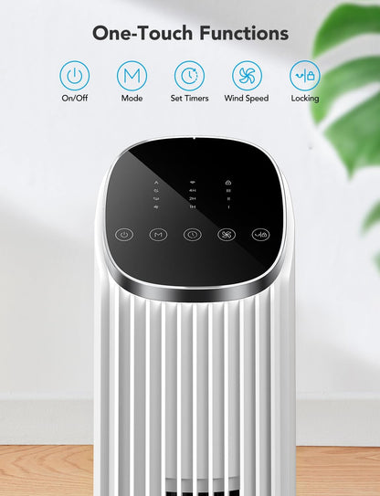 GoveeLife 36 in. Black Tower Fan for Bedroom, 5 Modes 8 Speeds up to 25ft/s