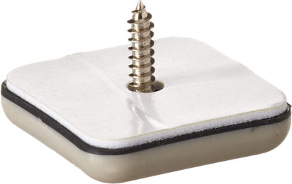 Shepherd SlideGlide 2-1/8" Square Adhesive Furniture Sliders for Carpet, Heavy-Duty Protective Furniture Moving Pads with Self-Adhesive or Screw-On Application, Set of 4, Beige