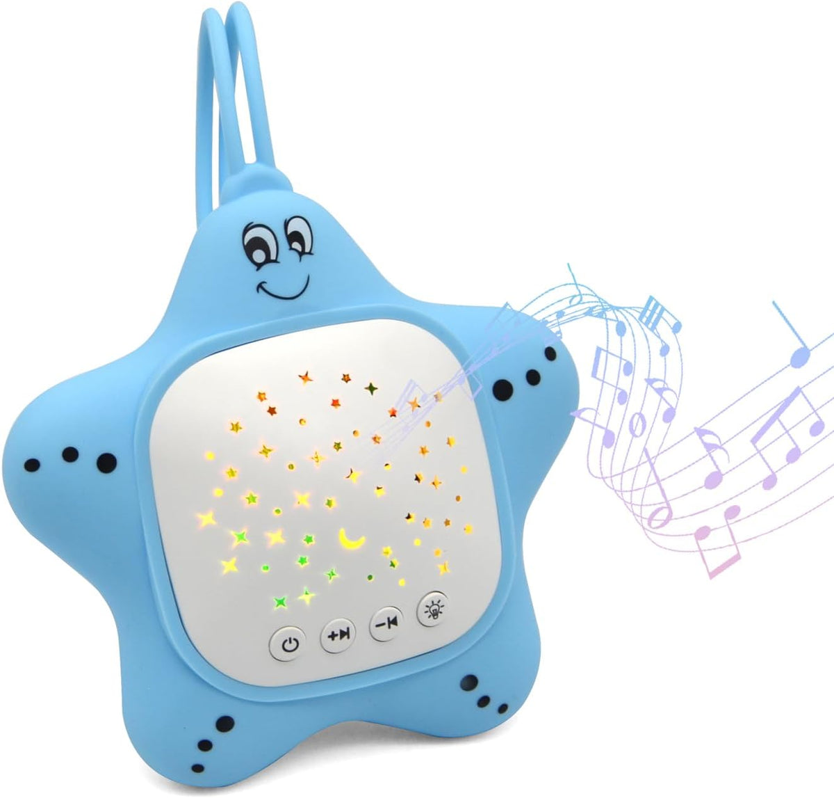 Portable White Noise Sleep Baby Soother Sound Machine with Projector Light