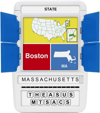 Logos Travel Game - Guess 100 Logos | Flash Cards with Slide Reveal Case | Card Game, Gift, Stocking Stuffer | Hours of Fun for Kids and Adults | Ages 6+