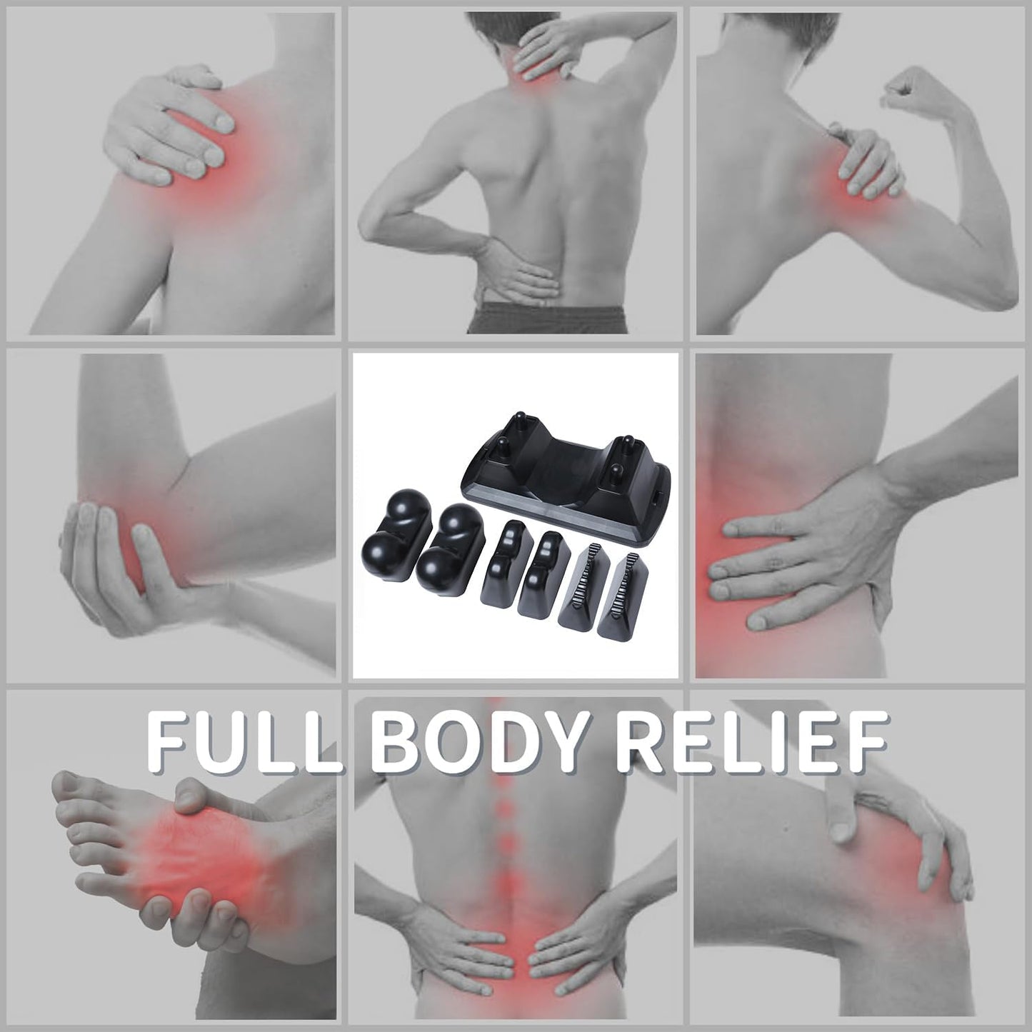 Psoas Release Tool - 3-in-1 Massage Tool - Psoas Muscle Release Tool Flexor, Back, Glute, Iliacus, and Neck Pain Trigger Point and Myofascial Release Tool - Night Black [Patent Pending]