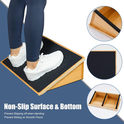 StrongTek Wooden Slant Board, Extra-Wide, Fixed 25° for Deep Squats | 19.7-Inch Platform, 1000 lb Capacity, Non-Slip Surface, Stable Foot Positioning, Knee Mobility and Lower-Body Training