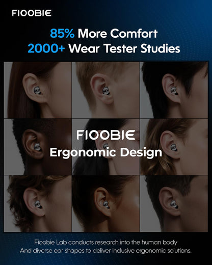 2026 Pro Ear Plugs for Sleeping, 46dB ASTM Certified Noise Cancelling Ear Plugs for Side Sleepers, 360° Pressure-Balanced, Snore & Noise Blocking with 6 Ear Tips, All-Day Comfortable Fit, Black