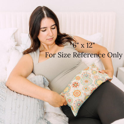 Handcrafted Large Microwave Heating Pad with Flax Seed, Scented or Unscented, Good for Back Pain or Cramps, Moist Heat Therapy or Ice Pack, Microwavable Bean Bag