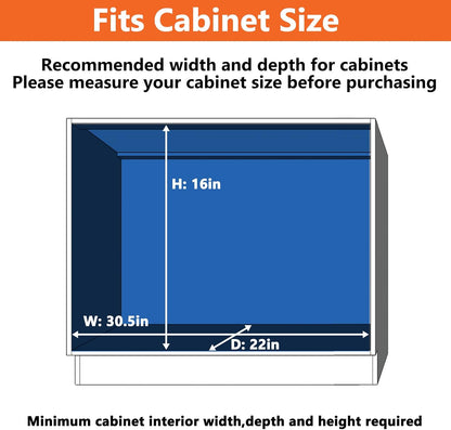 ROOMTEC Pull Out Cabinet Organizer, Pull Out Shelves 5½" W x 21½" D, Heavy Duty Cabinet Drawers Slide Out Kitchen Organizers Storage Shelf