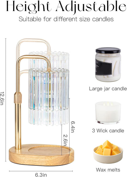 Candeldo Candle Warmer Lamp with Timer: Black Wax Melt Warmer