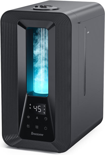 BREEZOME 6L Humidifiers for Bedroom, Cool Mist Top Fill Humidifier with Aroma Diffuser, Humidistat, Night Light, 50H Runtime, Quiet Ultrasonic Humidifiers for Home Large Room, Baby Nursery, Plants | Top Fill, Sleep Mode Ultrasonic Quiet 25dB, Aroma