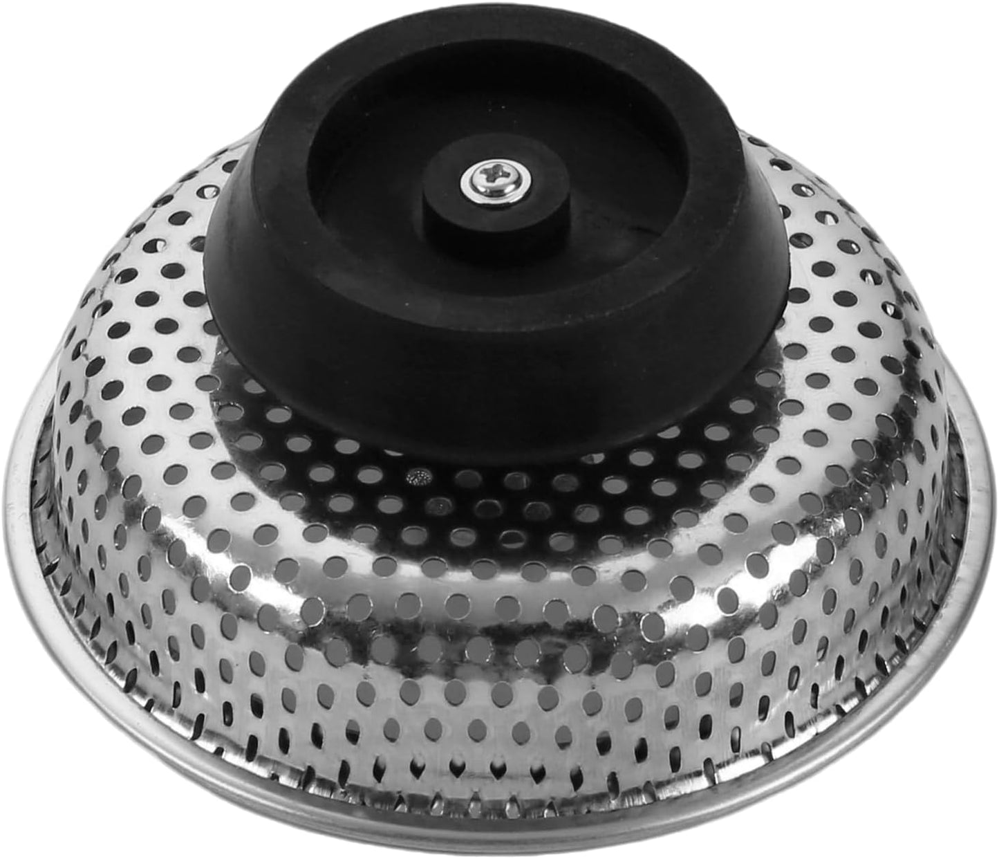 Kitchen Sink Stainless Steel Basket Strainer Replacement with Flat Bottom Rubber Stopper, 3.25 Inch, Indoor and Outdoor Kitchen Sink Strainer