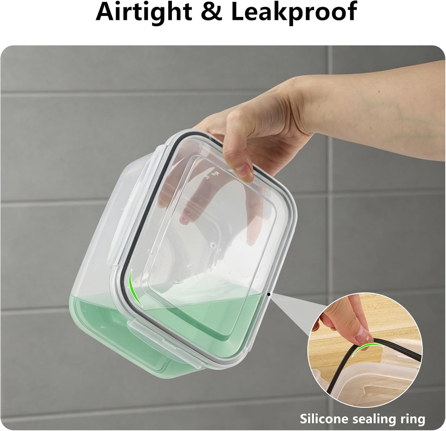 LoveBB 8 Pack Fruit Containers for Fridge, Plastic Food Storage Containers with Removable Colander Produce Saver Containers for Fruits, Vegetables, Berry, Meat Keeper Fresh