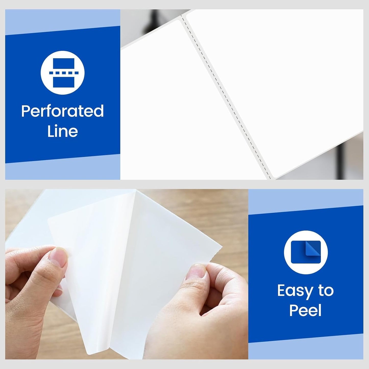 L LIKED 2" x 1" Thermal Labels, Blank Removable Labels with No Residue, Water and Oil Resistant, Use for Both Home and Office (1 Roll, 1300 Labels)