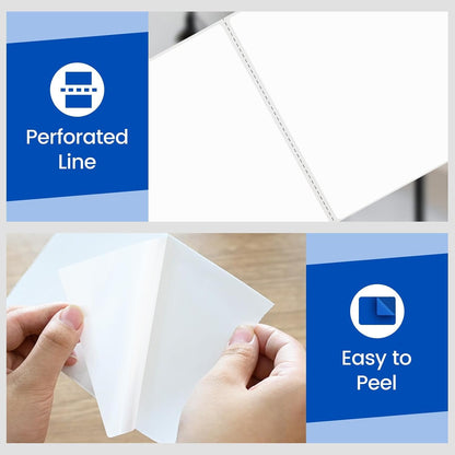L LIKED 2" x 1" Thermal Labels, Blank Removable Labels with No Residue, Water and Oil Resistant, Use for Both Home and Office (1 Roll, 1300 Labels)