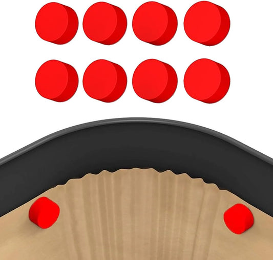 8 Pack Red Silicone Coated Air Fryer Magnets, Small Air Fryer Accessories | Heat Resistant Parchment Paper Holder, Secure Non-Slip Liners & Prevent Burning (Compatible with Most Air Fryers)