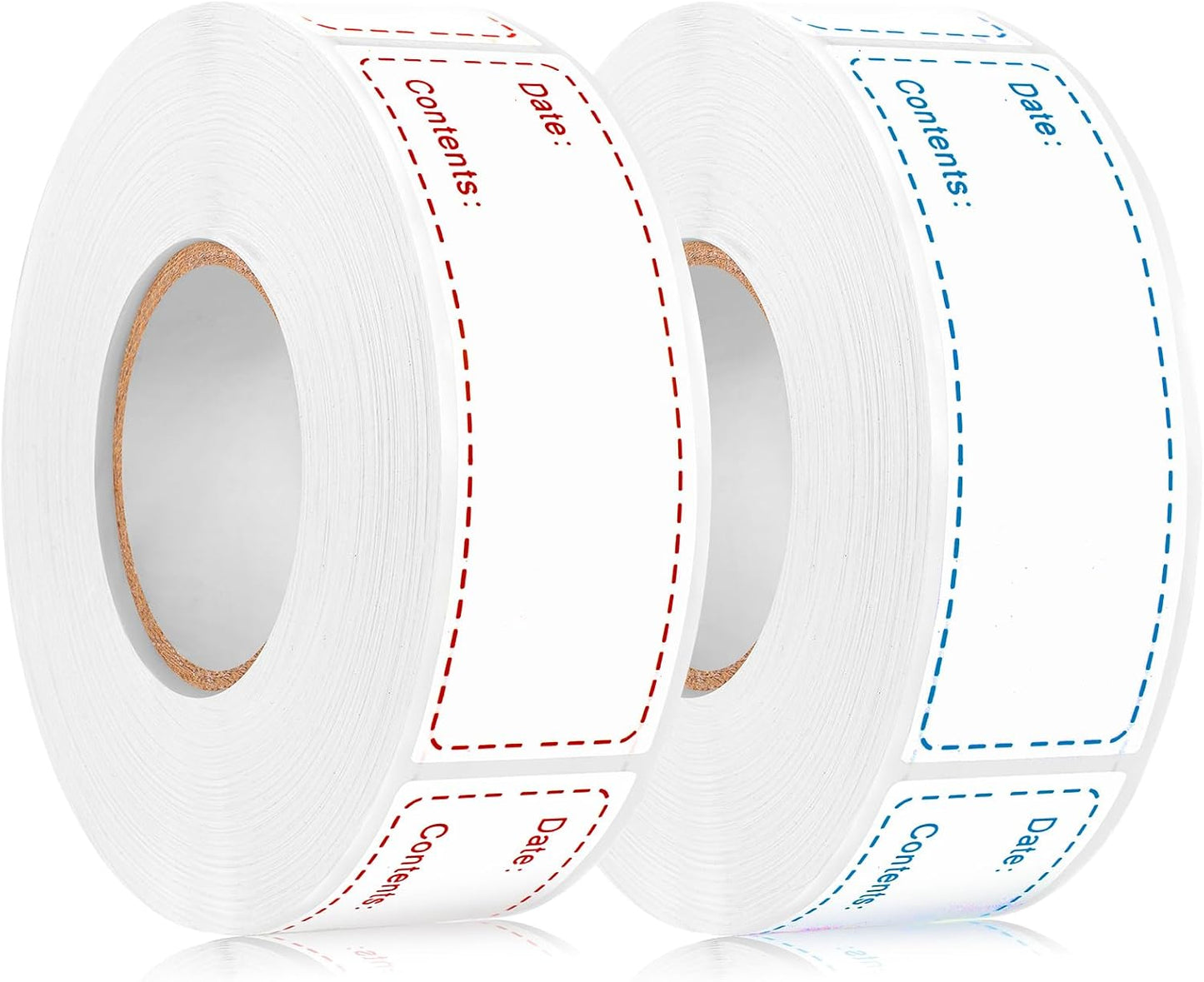 1000 Freezer Labels, 1 x 3 Inch Removable Food Date Stickers, 2 Colors | Water- And Oil-Resistant, Easy-Clean Adhesive, No Residue, Writes Clearly, For Containers, Kitchen, Restaurant, Pantry