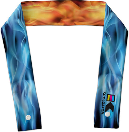KOOLGATOR Evaporative Cooling Neck Wrap, Blue Paisley, 1 Pack | Reusable Neck Cooler with Long Lasting Relief During Hot Weather Activities, Sports, & Outdoor Work