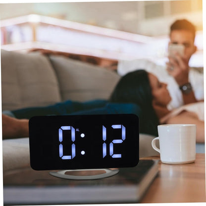 DECHOUS Digital Bed Shaker Vibrating Alarm Clock with Large Mirror Display, Dual Alarms, RGB Backlight, Loud Sound for Heavy Sleepers and Bedroom Use