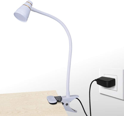 Zoomable Clip on Light, Clamp Reading Light for Dorm Bed Headboard, Dimmable Spotlight with 3 Color Temperature Options, 10 Dimmable Brightness Levels, Adjustable Beam Angle