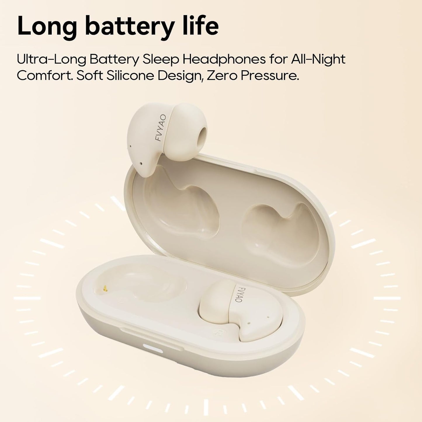 BUGANI Sleep Earbuds for Side Sleepers, Sleep Bluetooth Headphones, | Ear Buds Sleeping Wireless Bluetooth 5.4, 42H Playtime, Mini Invisible Buds for Sleeping, Hidden Earbuds for Small Ears