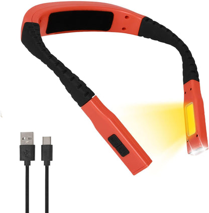 Neck Reading Light LED Brightness Rechargeable 10-80Hrs Bendable Book Lamp for Reading in Bed Knitting Camping Repairing Reading Lovers Gifts Black