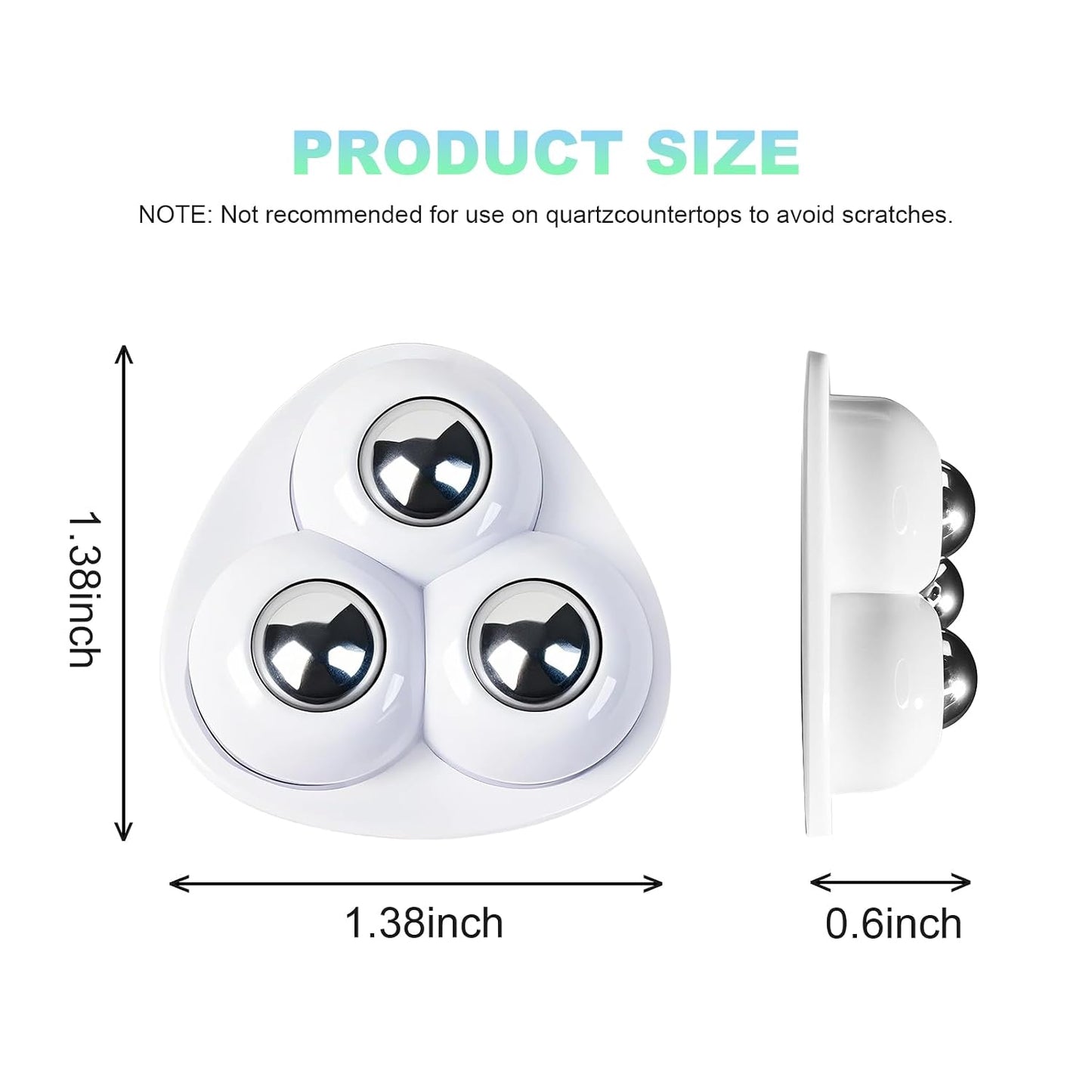 Self Adhesive Appliance Sliders 8 Pack Kitchen & Furniture Rollers | Move Small Appliances Easily 360° Glide No Tools Peel Stick 12lbs Per Wheel