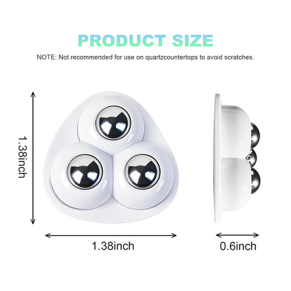 Self Adhesive Appliance Sliders 8 Pack Kitchen & Furniture Rollers | Move Small Appliances Easily 360° Glide No Tools Peel Stick 12lbs Per Wheel