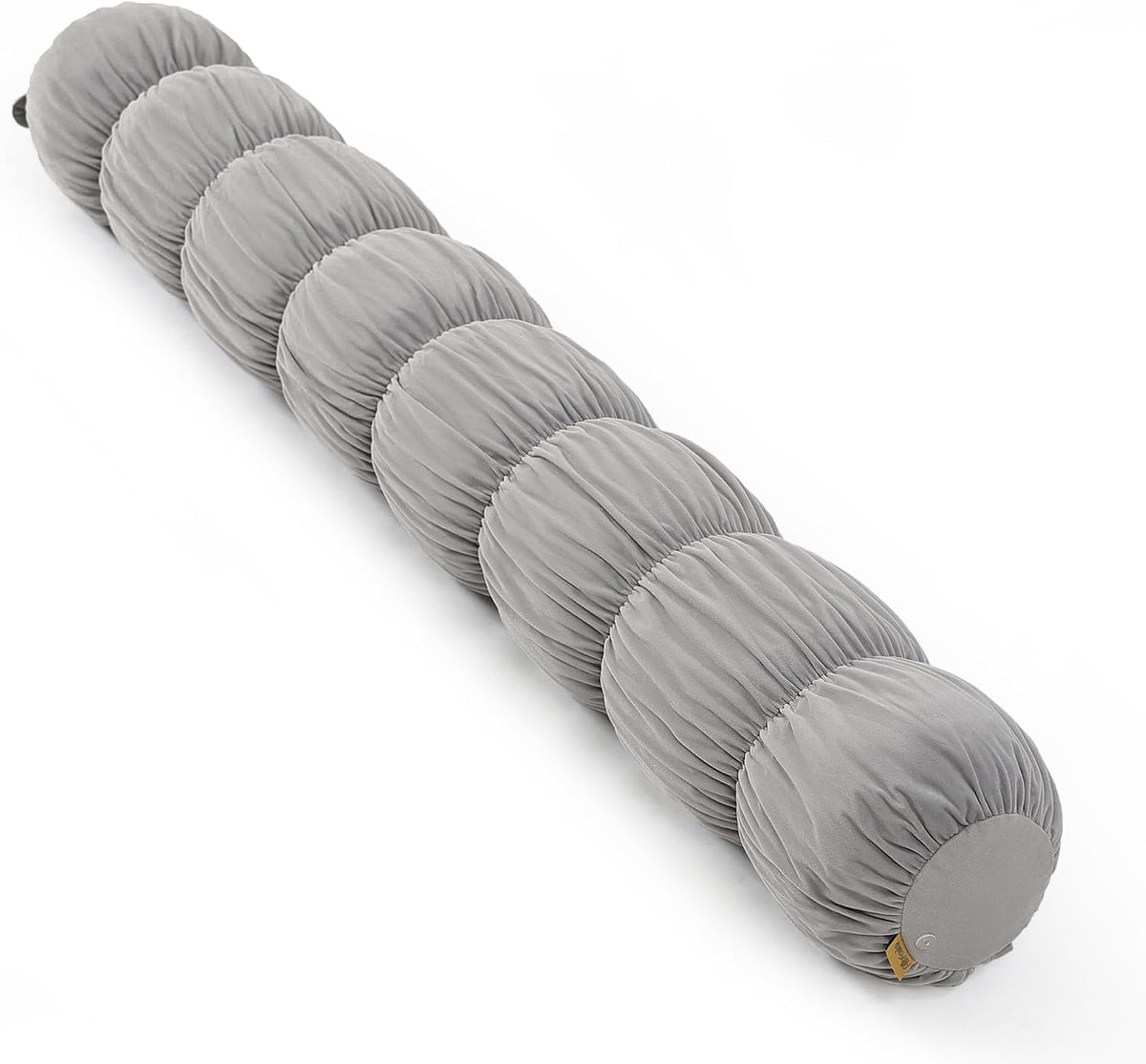 Pat. Pend. Long Bolster Pillow for Bed, 39 Inch, Misty White