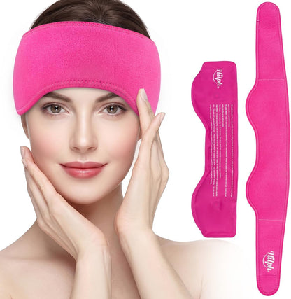 Hilph Headache Ice Pack Wrap, Adjustable Migraine Ice Head Wrap