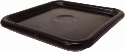 SoftTouch 2-1/2" Square Reusable Carpet Bottom Furniture Caster Cups for Office Chairs, Desks, and Carts, Furniture Wheel Caster Cups for Carpet and Hardwood Surfaces, 12-Pack, Brown/Gray