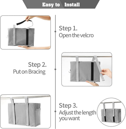 Bseash Bunk Bed Organizer, Bedside Caddy Hanging Bed Organizer Storage Bag 8 Pockets, for College Dorm Rooms Bed, Hospital Bed, Baby Bed Rails, 600D Oxford Cloth