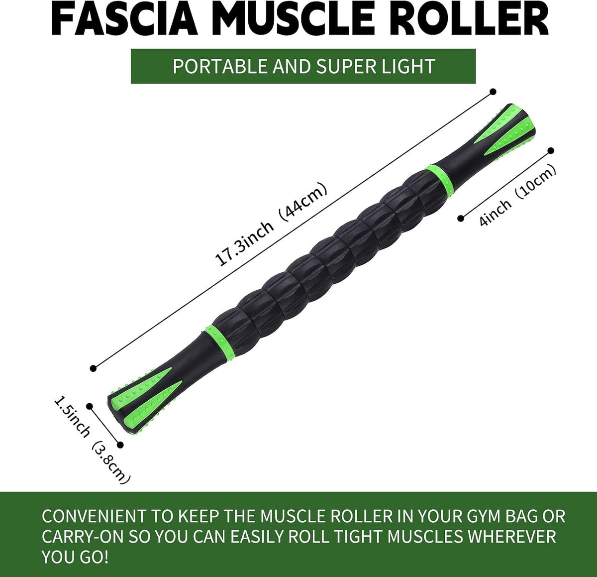 Massage Roller Stick,Muscle Roller Stick for Athletes,Liposuction Massage Roller for Lymphatic Drainage, for Relief Muscle Soreness, Trigger Points, Help Runner Legs, Back Recovery