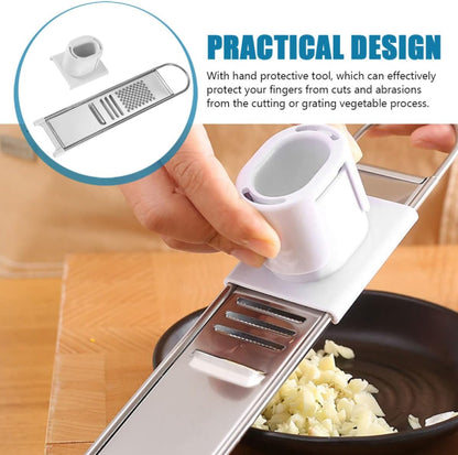 Handheld Potato Slicer and Ginger Grater with Anti-cut Hand Guard, Stainless Steel and Abs Material, Easy to Clean Kitchen Cutting Tool for Vegetables and Fruits