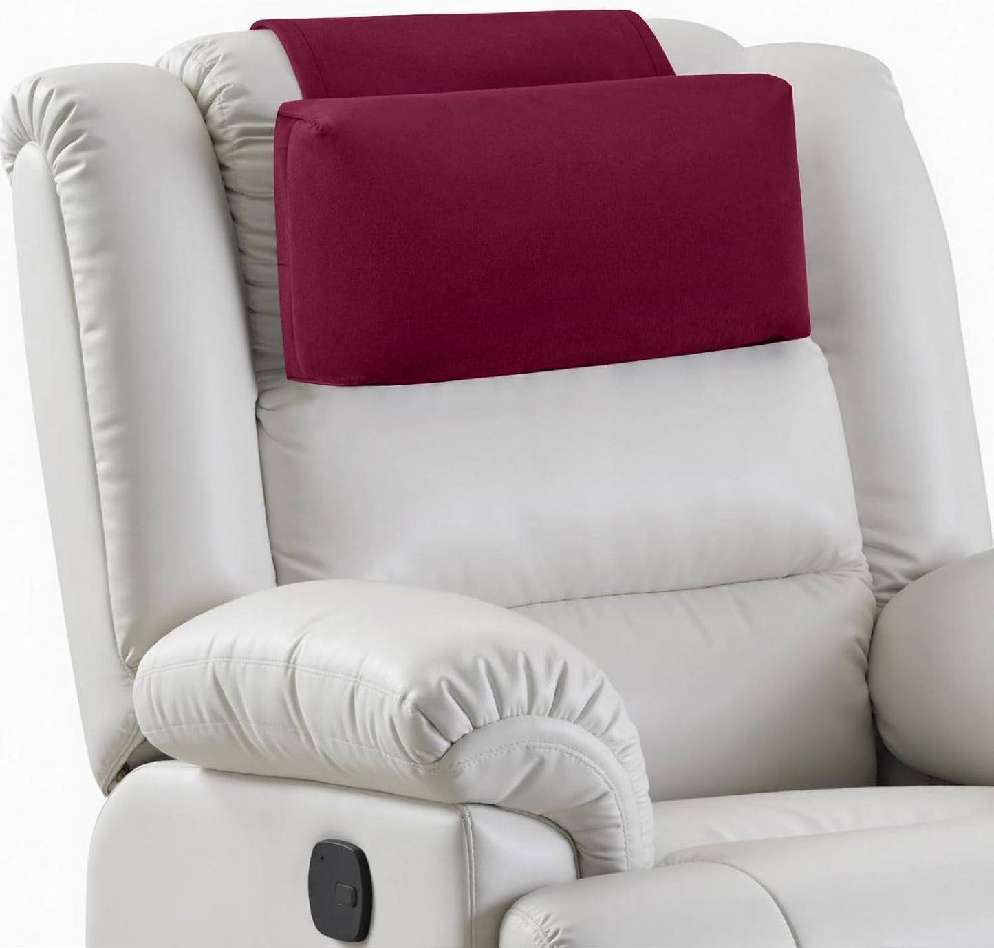 Neck Pillow for Recliner Chair, Adjustable Recliner Pillow for Headrest | Soft Velvet, Weighted Non-Slip Flap, Adjustable Filling, Washable Cover, for Recliners, Sofas, Office Chairs