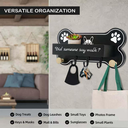 Dog Leash Holder forwall,Coat RackHooks, Mount Storage Organizer