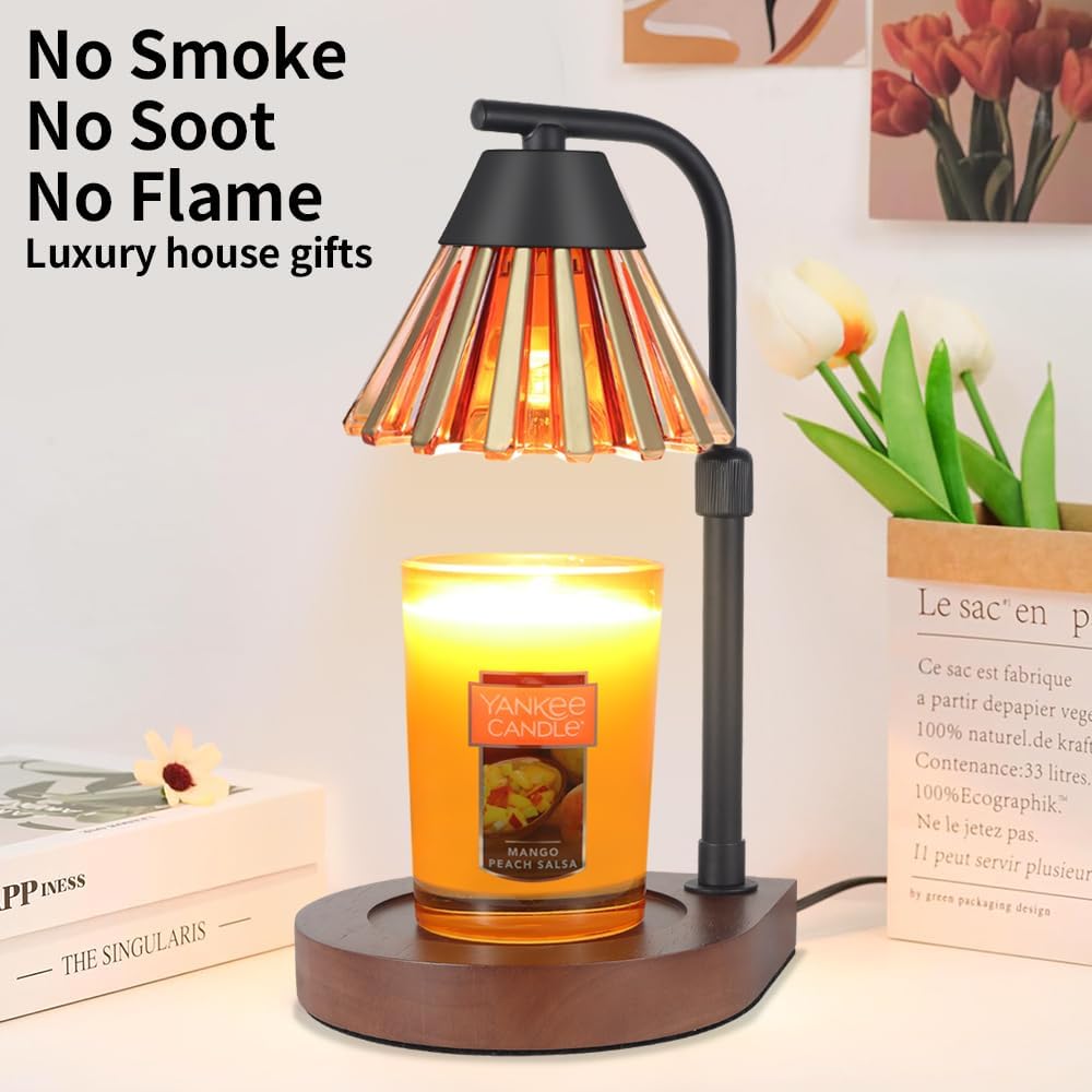 Dimmable Candle Warmer Lamp with Timer Adjustable Height for Scented Jar Candles Electric Candle Wax Melt Warmer for Home Decor Christmas Birthday Gifts for Women Mom(Hummingbird)