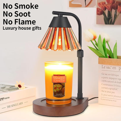 Dimmable Candle Warmer Lamp with Timer Adjustable Height for Scented Jar Candles Electric Candle Wax Melt Warmer for Home Decor Christmas Birthday Gifts for Women Mom(Hummingbird)