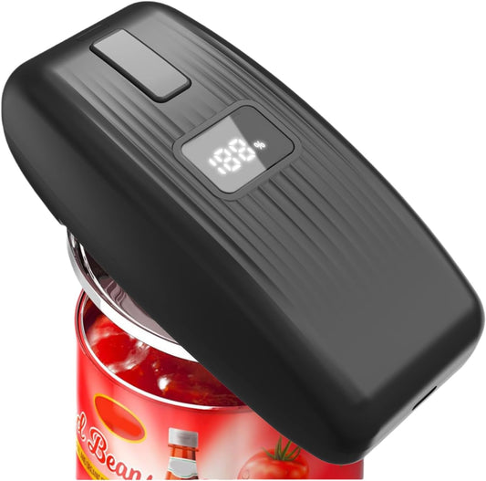 Electric Can Opener with LED Display, Can Opener Electric for Seniors | One-Touch USB Rechargeable Battery Automatic Can Opener for Kitchen or Arthritis, Hands-Free, Smooth Edge, Compact, Cordless