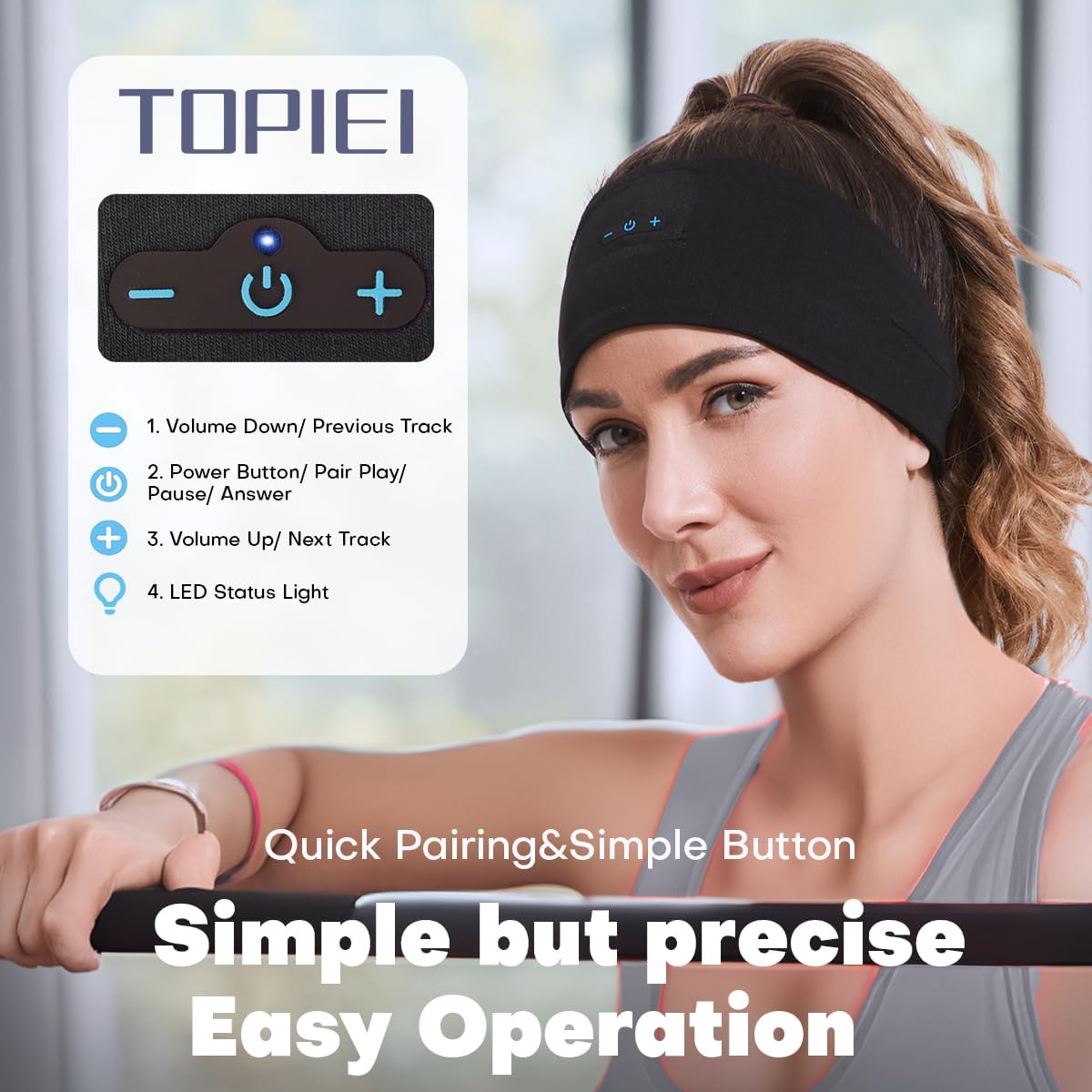 Sleep Headphones Bluetooth Headband for Side Sleeper 2-Pack, 17H Playtime, Wireless Headband Headphones with HD Stereo Speakers for Workout,Running,Yoga, Ideal Gifts for Men, Women, Teens
