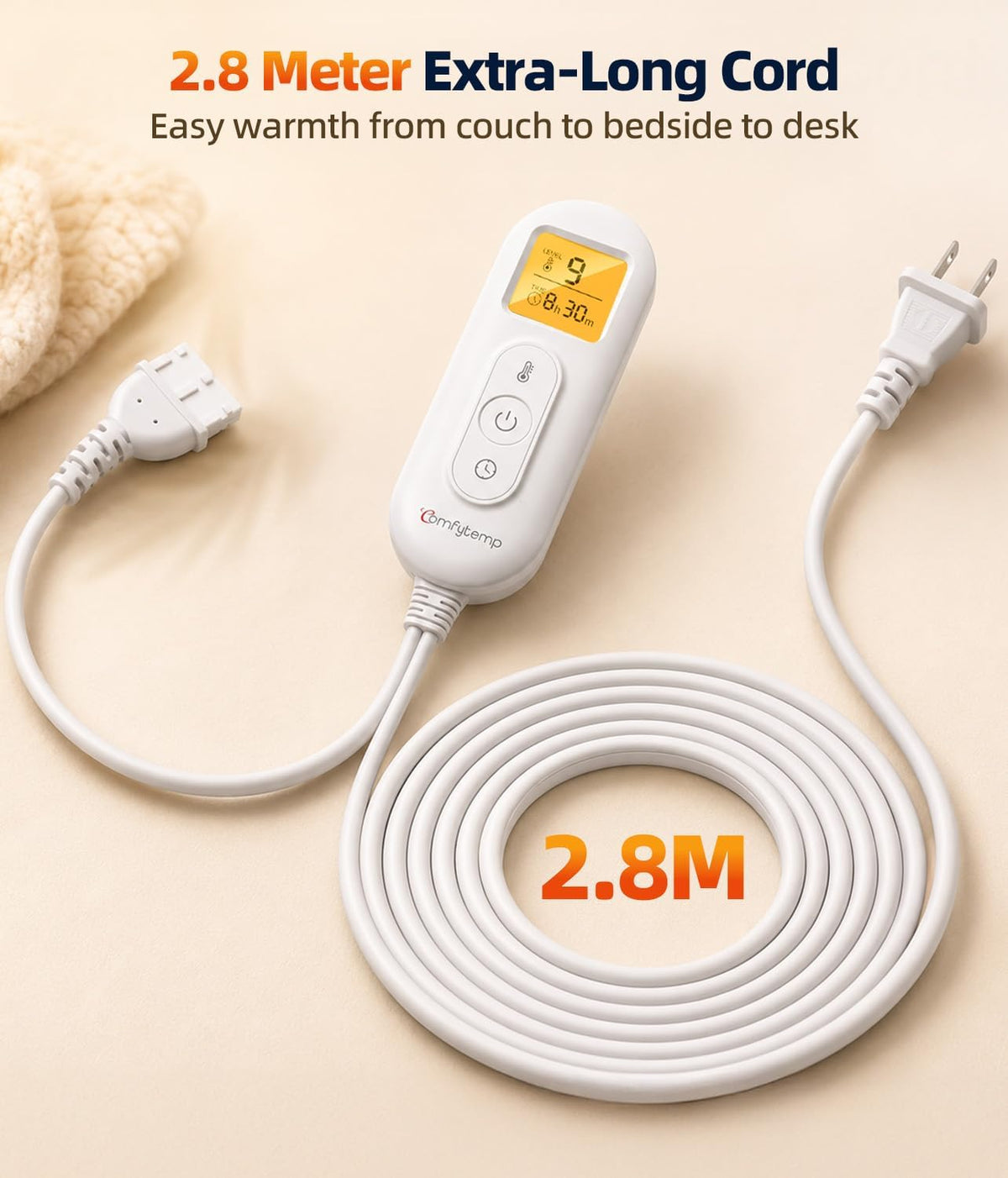 Comfytemp Heating Pad for Neck Shoulders Back, 2.6 Ib Weighted Heating Pad