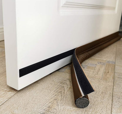MAXTID Door Draft Stopper 36 Inch Black Adjustable Door Draft Blocker Front Door Draft Guard for Bottom of Doors Weather Stripping Door Seal Strip