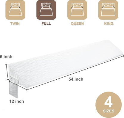 IFNOW Queen Size(60"x6"x10") Bed Wedge Pillow for Headboard, Mattress Gap Filler(0-8"), Bed Wedge for Gap Between Your Headboard and Mattress Dark Grey | High-Density Foam,Fills 0-8"Mattress Gap,Prevents Pillow & Items Falling,Works with Headboard or