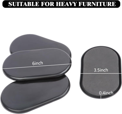 Furniture Slider, 3-1/2" x 6" Oval Heavy-Duty Furniture Movers, Reusable Carpet Sliders for Furniture, Heavy Furniture Moving Pads Moving Sliders - Protect The Surface of The Carpet (8 Pack)