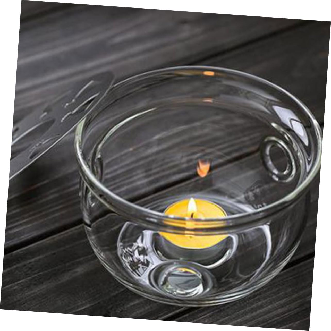 SHOWERORO Glass Tea Pot Heating Base Insulated Design Stylish Glass Warmer for Home and Office Use for Tea Parties and Loose Leaf Brewing