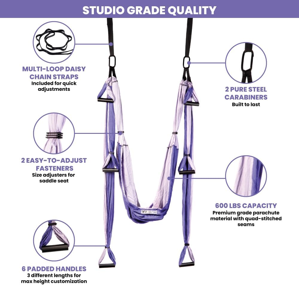 Swing Set for Back Pain Relief & Inversion Therapy | Easy setup indoor or outdoor, Adjustable straps, 600lb capacity, Carrying bag included, Free online tutorials