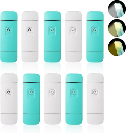 KunHe 10 Pack USB Rechargeable Book Light Bulk for Reading at Night in Bed LED Reading Lights with Clip for Kids & Adults Bulk Gift for Book Lovers
