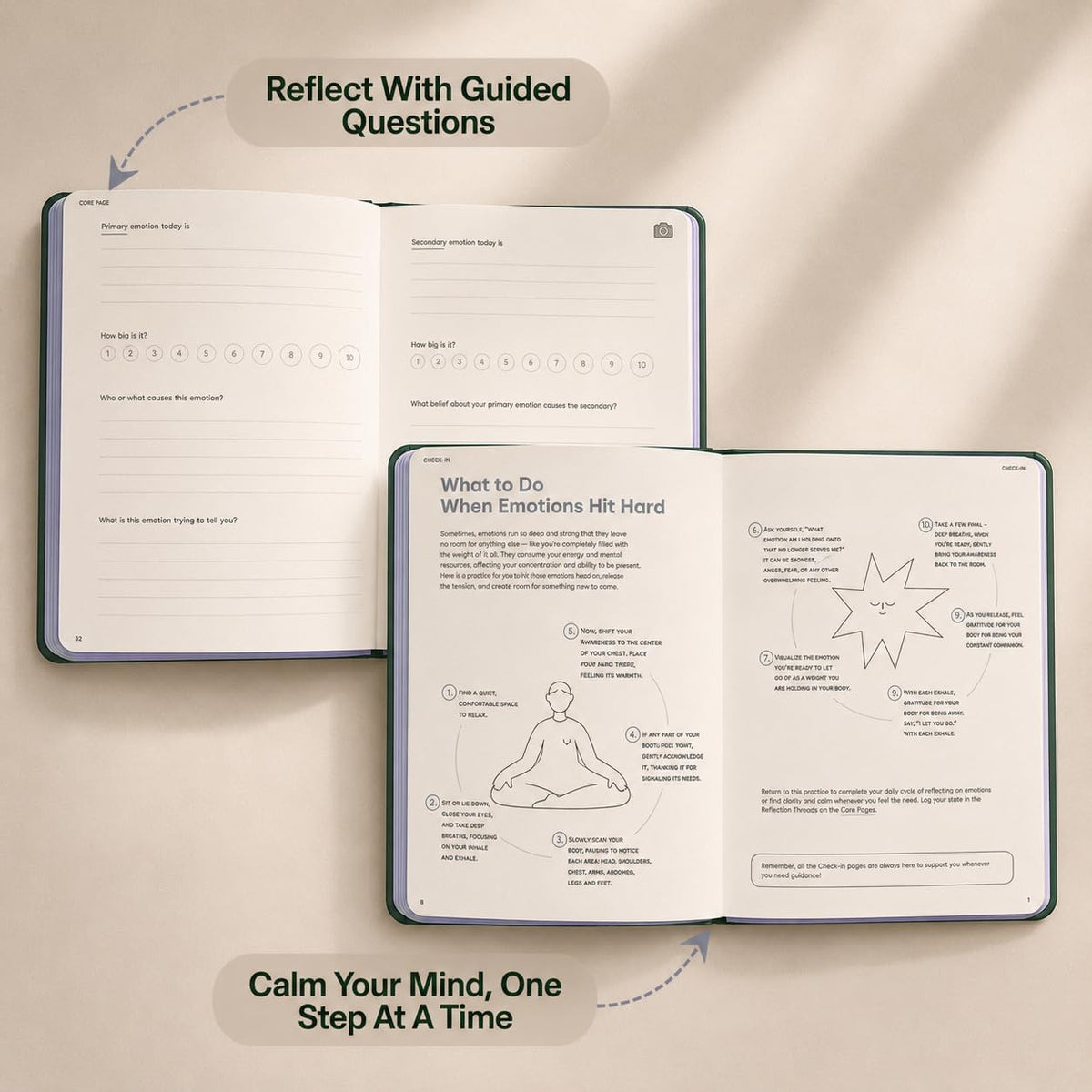 Mood Tracker Journal – Guided 353 Prompts, Gift for Mental Wellness